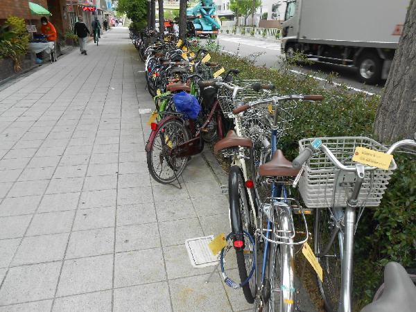 通学路を占拠する自転車after