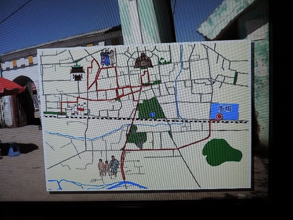 NHKの「世界ふれあい街歩き」の案内地図が見えづらいbefore